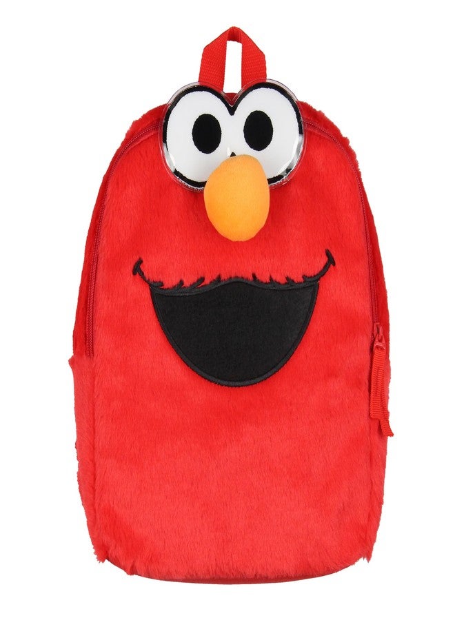INTIMO Sesame Street Plush Furry Elmo Smile Face 12 Inch Backpack For Daily Use - Image 1