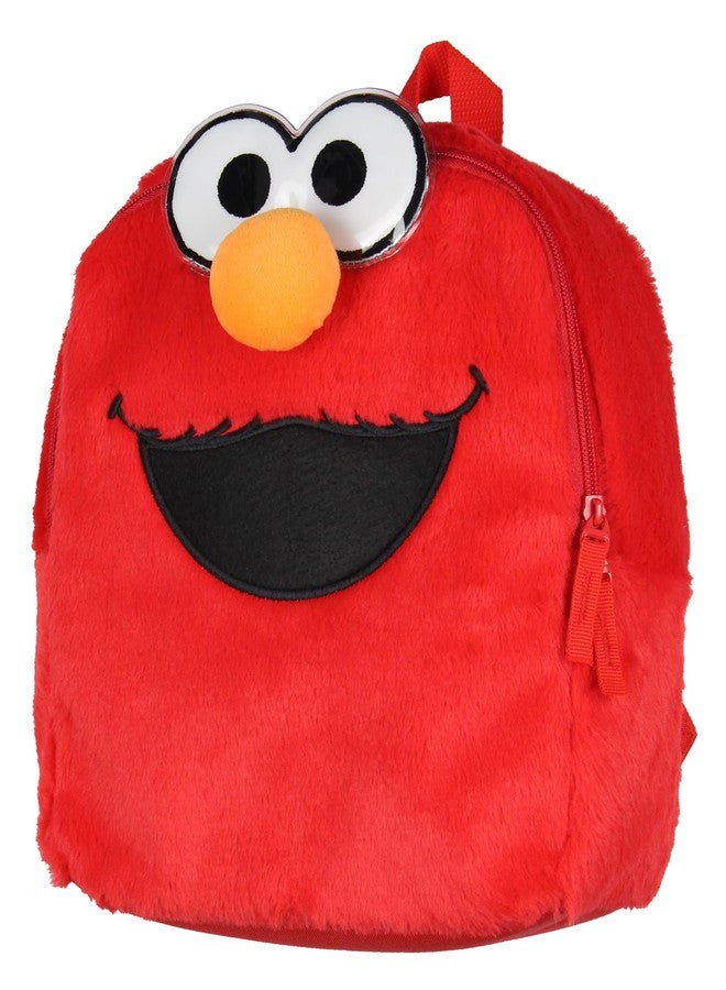 INTIMO Sesame Street Plush Furry Elmo Smile Face 12 Inch Backpack For Daily Use - Image 2