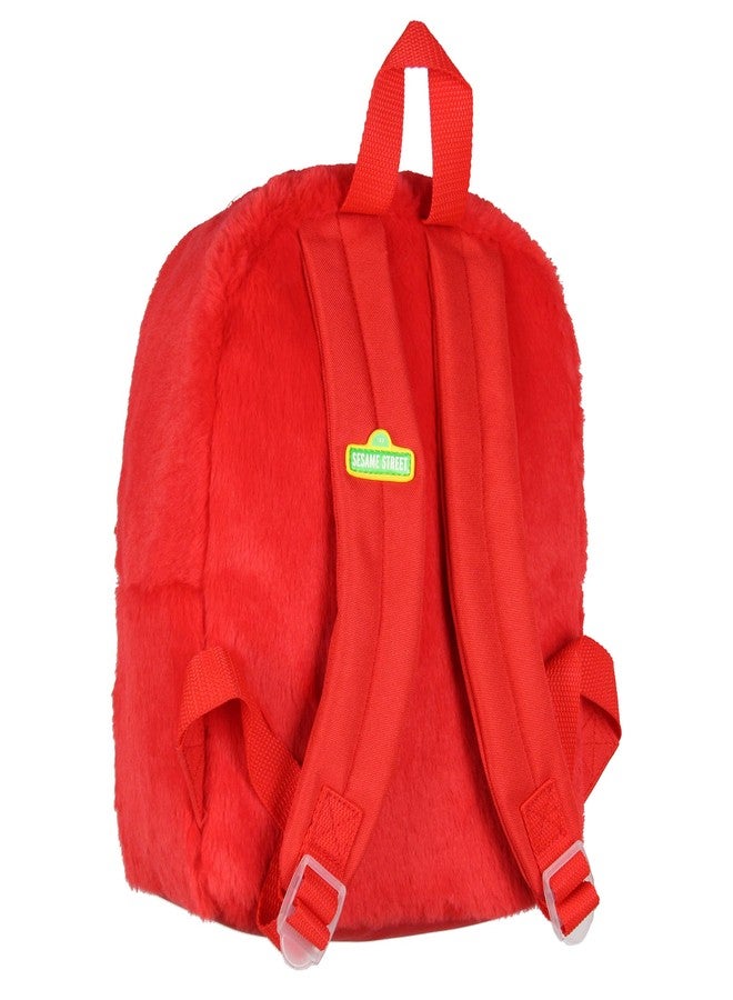 INTIMO Sesame Street Plush Furry Elmo Smile Face 12 Inch Backpack For Daily Use - Image 4