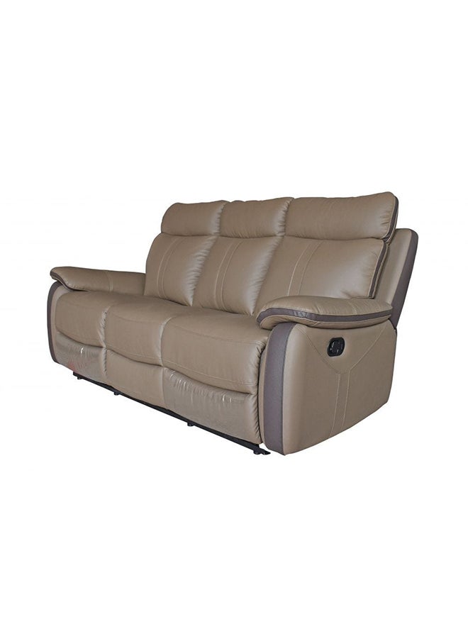 Arlington 3 Seater Half Leather Manual Recliner  Modern Design Three Seat Sofas Comfortable Living Room Furniture L 199 x W 92 x H 102 cm Tan - pzsku/ZE7D60EFA5663813D3B28Z/45/_/1698399438/0219babe-06b7-4c9a-a793-cd292b5d8897