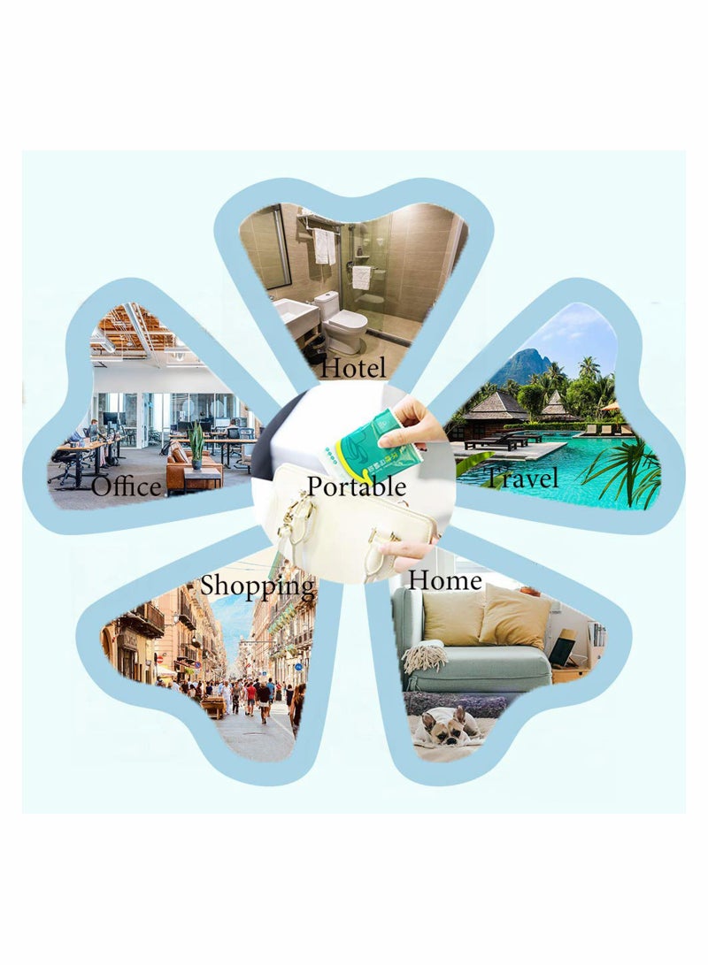 Excefore 50 Pieces Disposable Toilet Seat Covers for Travel Accessories,  Extra Large PE Film Travel Toilet Mats Covers, Independent Packing, Antibacterial Waterproof Portable WC Pad Toilet Mat  - Image 4