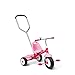 Radio Flyer Deluxe Steer  Stroll Trike Pink for Kids 25 2in1 Parent Steer Tricycle Removable Push Handle Adjustable Seat Steel Frame Covered Storage Bin Tricycle for Toddlers and Kids - Image 4