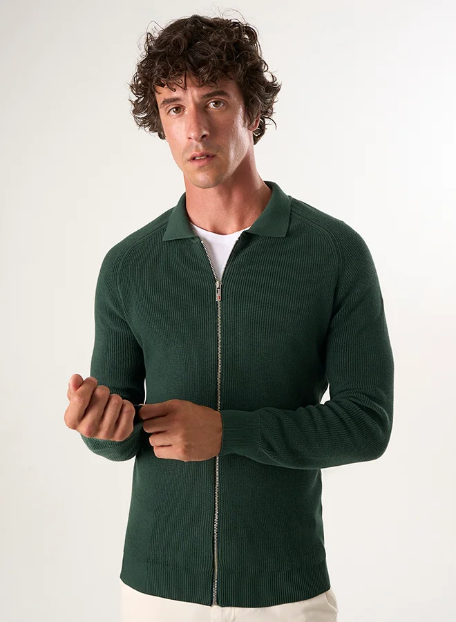 FELIX HARDY Full Zip Knit Cardigan