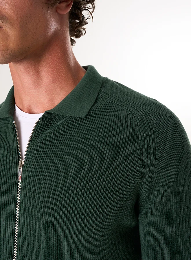 FELIX HARDY Full Zip Knit Cardigan