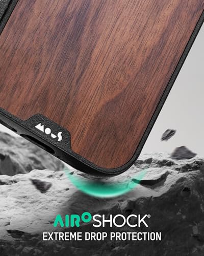 Mous for iPhone Air Case Compatible with MagSafe Limitless Protective Walnut Cover for iPhone Air Shockproof Full Camera Protection AntiScratch Back Brown - Image 3