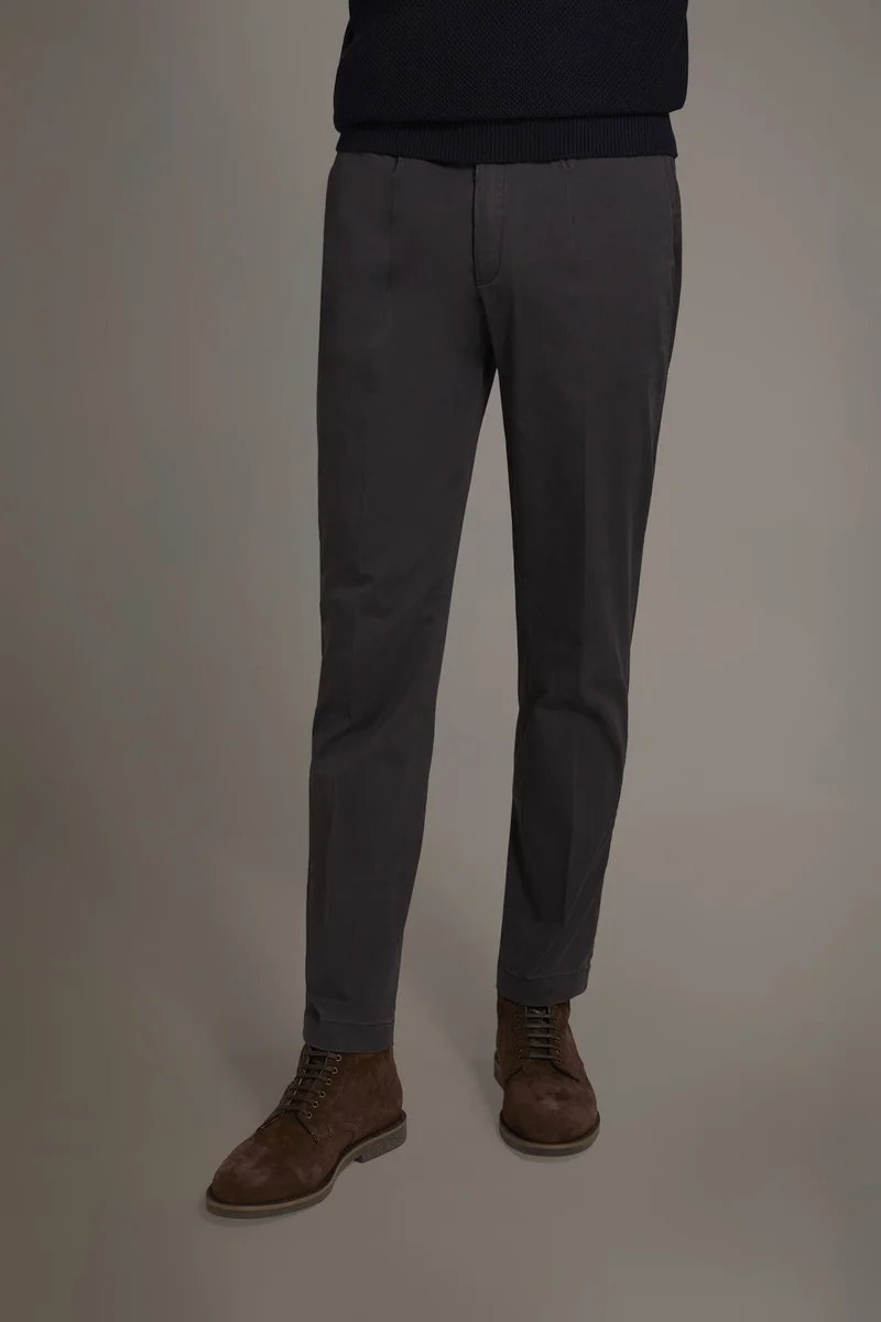 Doppelganger  Chino single pinces - DK Grey for Men | Best Price UAE