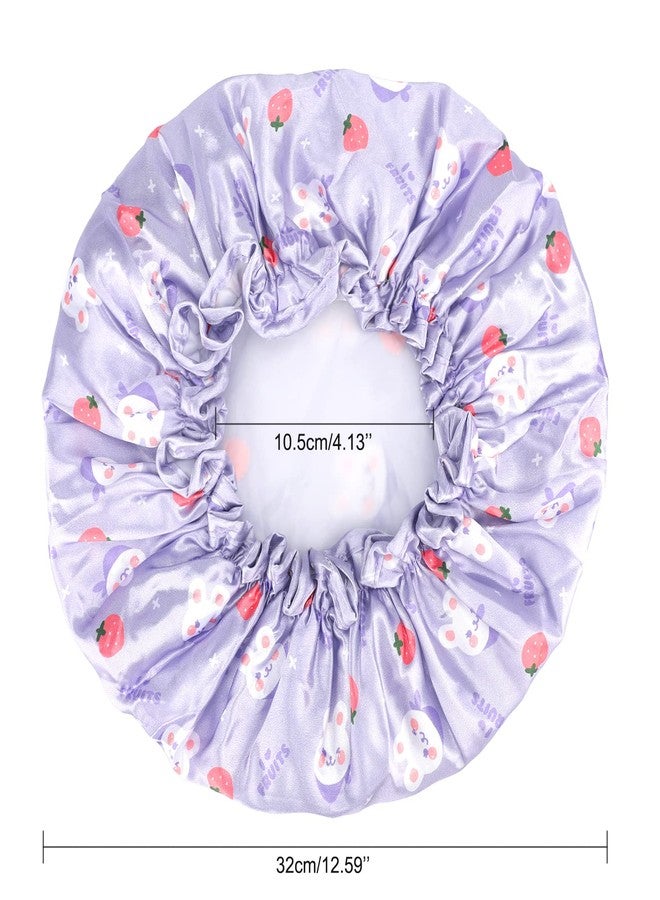 G2PLUS Kids Shower Cap, 2 Pack Cute Cartoon Bath Hat, Reusable Double Layer Bathing Cap for Toddlers and Children Hair Washing - Image 2