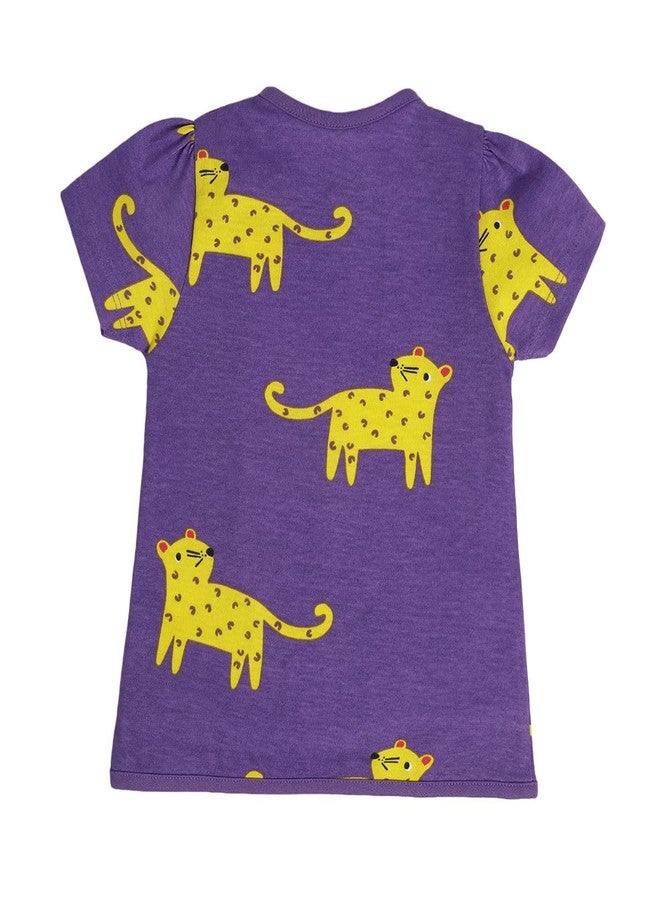 miniklub Cotton Pack of 3 Half Sleeves Striped & Animal Printed Front Open Vests - Pink Violet & White(3-6M) - Image 5