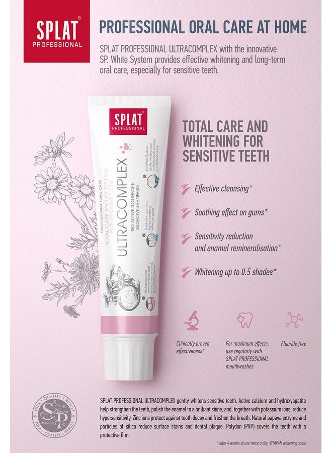 Splat Professional Series Ultracomplex Toothpaste, Comprehensive Care and Whitening for Sensitive Teeth - Image 4