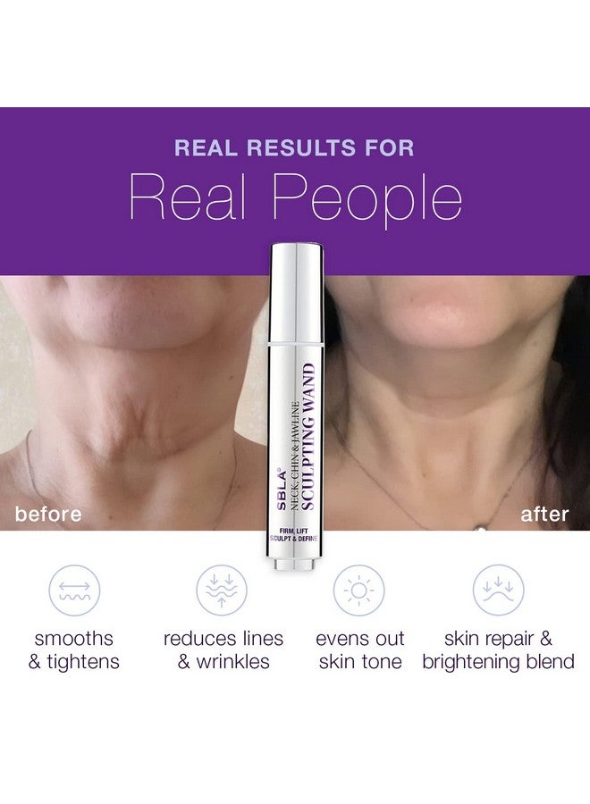 SBLA Bla Beauty Neck Chin & Jawline Sculpting Wand Advanced Antiaging Serum For Smoothing Tightening Firming & Lifting Neck Skin Instant Sculpting Wand 0.7 Fl Oz / 20Ml (104 Doses) - Image 3