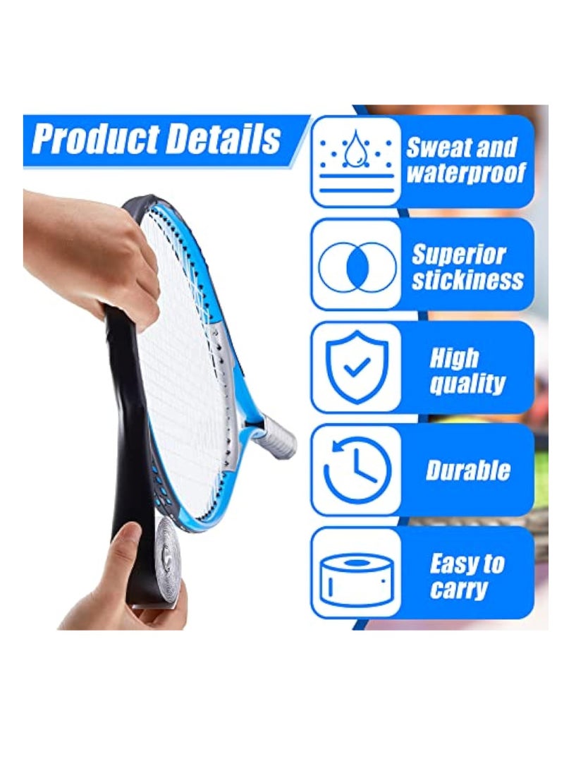 KASTWAVE - 2 Pieces Black Racket Protection Tape, Racquet Head Guard, Tennis Racket Tape, for Tennis Practice Racquetball, 16.4' Roll - Image 1