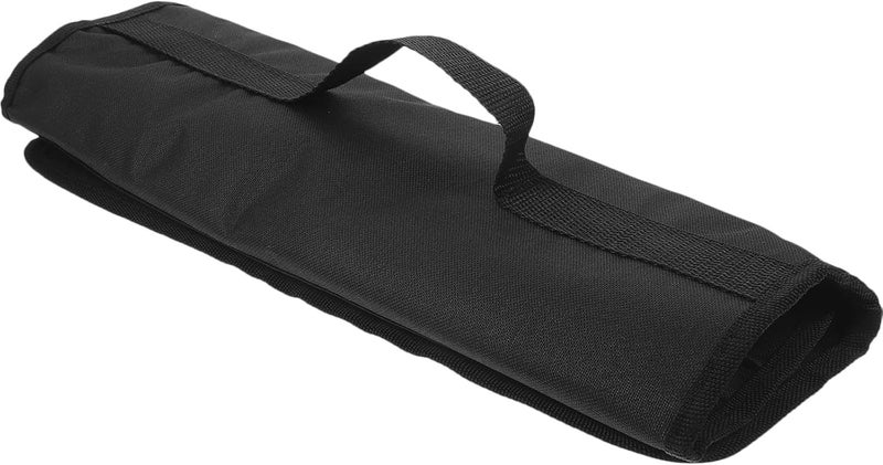 Healeved Waterproof Oxford Cloth Knife Storage Bag with Multiple Cutter Pockets, Black Knife Organizer Pouch for Cooking Tools and Outdoor Culinary Use - Image 1