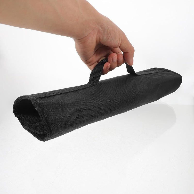 Healeved Waterproof Oxford Cloth Knife Storage Bag with Multiple Cutter Pockets, Black Knife Organizer Pouch for Cooking Tools and Outdoor Culinary Use - Image 4