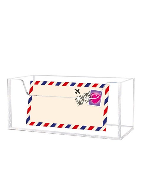 Mail Holder For Table, Acrylic Letter Holder Box For Desk Or Wall Mount, Mail Organizer Countertop, Clear