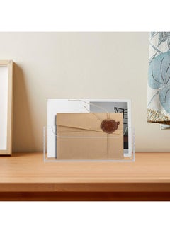 Weiai Mail Holder For Table, Acrylic Letter Holder Box For Desk Or Wall Mount, Mail Organizer Countertop, Clear  - Image 2