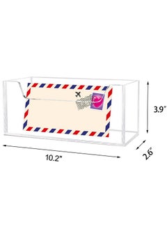 Weiai Mail Holder For Table, Acrylic Letter Holder Box For Desk Or Wall Mount, Mail Organizer Countertop, Clear  - Image 4