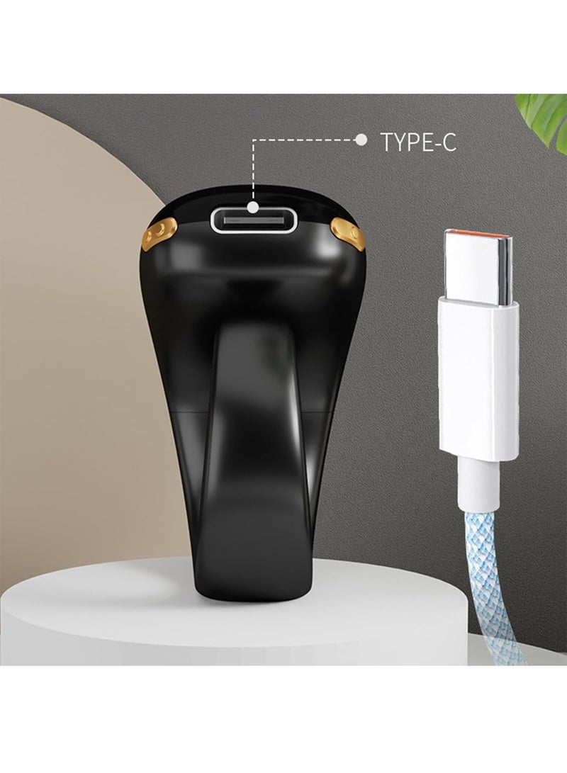 Tasbih Zikr Adjustable LCD Display Smart Ring Counter, Size (18mm 20mm 22mm ), Type-C Rechargeable, Adjustable Finger Counter With Self-locking Function (Black). - Image 4