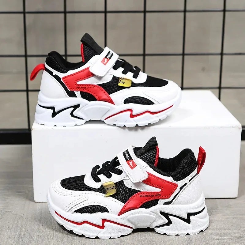 Boys'' Shoes 2021 Spring and Autumn Children''s Waterproof Leather Running Shoes Boys Mesh Breathable Children''s Sneakers - Image 3