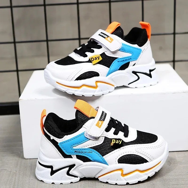 Boys'' Shoes 2021 Spring and Autumn Children''s Waterproof Leather Running Shoes Boys Mesh Breathable Children''s Sneakers - Image 2