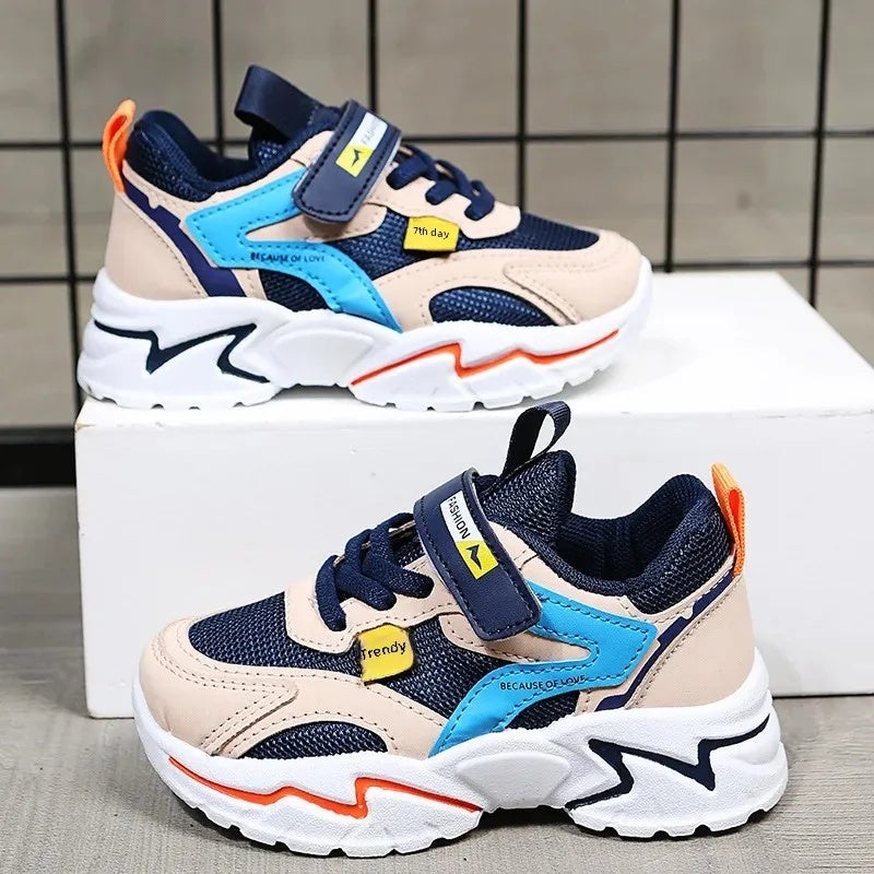 Boys'' Shoes 2021 Spring and Autumn Children''s Waterproof Leather Running Shoes Boys Mesh Breathable Children''s Sneakers - Image 4