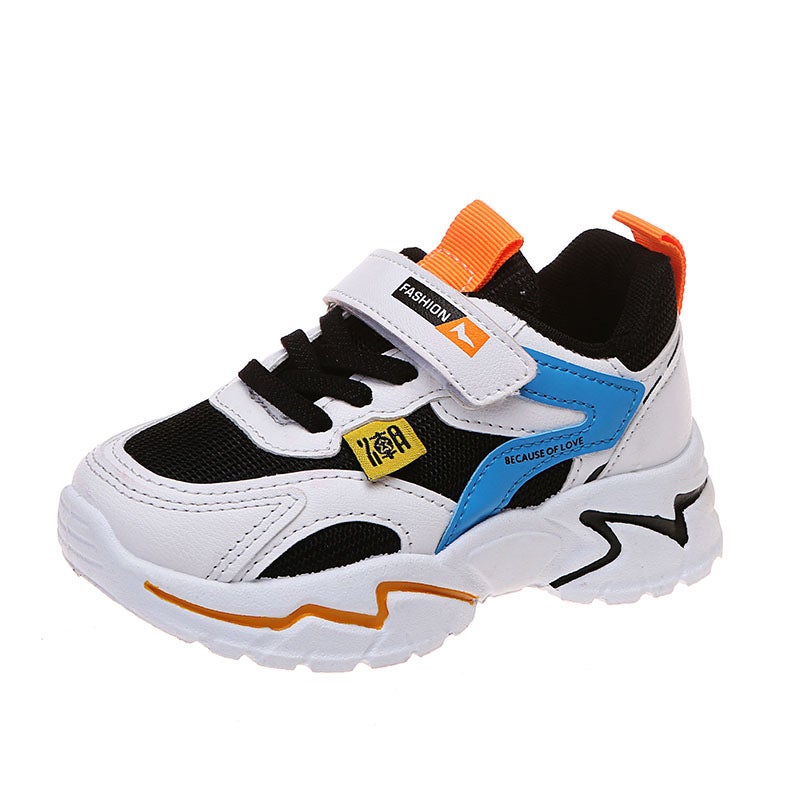 Boys'' Shoes 2021 Spring and Autumn Children''s Waterproof Leather Running Shoes Boys Mesh Breathable Children''s Sneakers - Image 1
