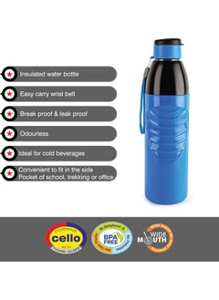 Cello Puro Steel-X Zen 600ml, Blue Plastic Water Bottle, Set of 2, Ideal for Gym, Office, Travel  - Image 4