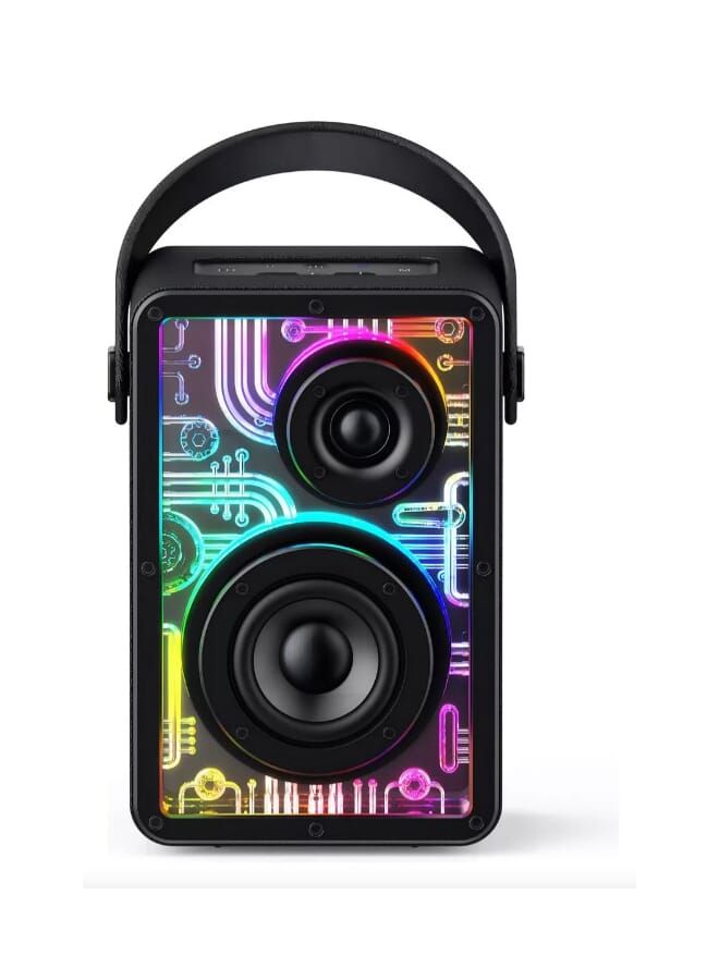 Lenyes Transparent Cyberpunk Wireless Speaker 80W With RGB Light - Image 1