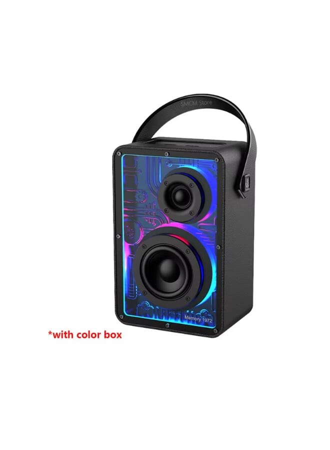 Lenyes Transparent Cyberpunk Wireless Speaker 80W With RGB Light - Image 2