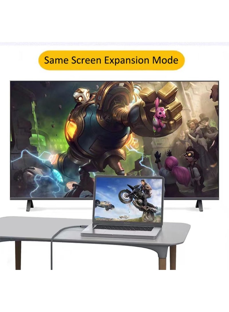 USB-C to Mini DisplayPort Cable – 4K @60Hz Thunderbolt 3 to Mini DP Adapter – 2m Durable Video Cable for MacBook, Surface Book, Galaxy S21/S20 – Black - Image 3