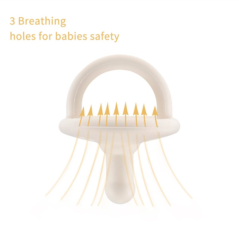 Sweet Child Pacifiers 0-18 Months, Set of 6 Ultra-Light Silicone Binkies with Collapsible Handle & 3 Air Holes for Added Safety, Best Newborn Pacifiers for Baby Boys Or Girls - Image 3