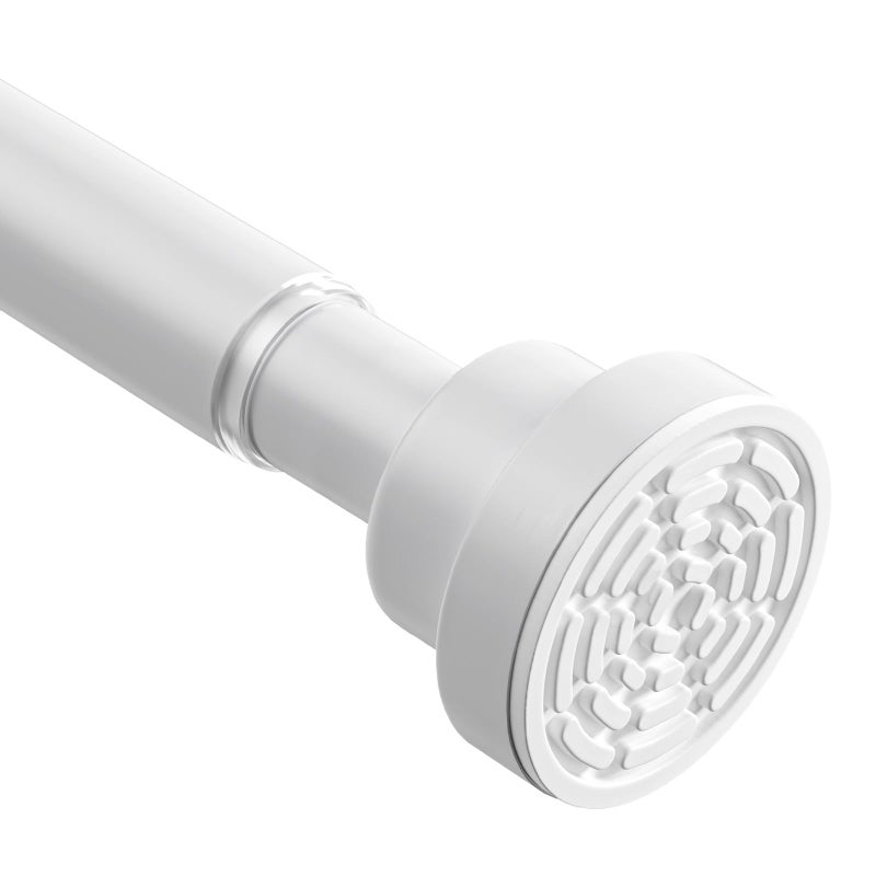 WEIXINHAI Tension Curtain Rod 30 To 63 Inch White Tension Rods Adjustable Spring Loaded Curtain Rods 7/8" Curtains Rods No Drilling Tension Rods For Windows Bedroom Closet Doorway Door - Image 1