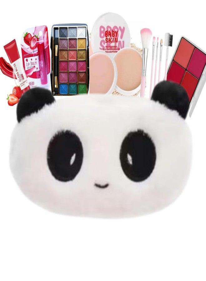 Kids Real Makeup Kit for Girls & Teens -11 PCS Unicorn pink Fur Bag Non-Toxic Cosmetics for Ages 7-16 -Gift Set All in one Makeup Kit.. - Image 1