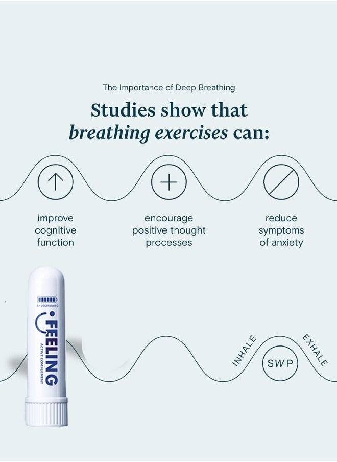 Feeling - 2 Pack Cool Nasal Inhaler Refreshing Stick Boosts Focus Refresh Your Mind - Image 1
