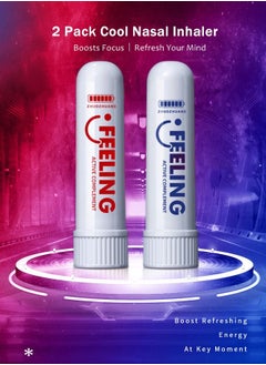 2 Pack Cool Nasal Inhaler Refreshing Stick Boosts Focus Refresh Your Mind