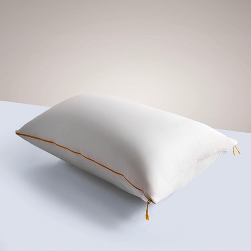 SleepyCat Microfiber Cloud Pillow with Adjustable Zipper Set of 4 Standard Size 27x18 Inches White