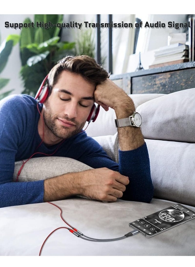 ELTRAZONE Type-C to 3.5mm Aux Headphone and Charge Converter | Audio Adapter for Smartphones, Tablets, Laptops | Dual Charging & Audio Output | Compatible with USB-C Devices - Image 4