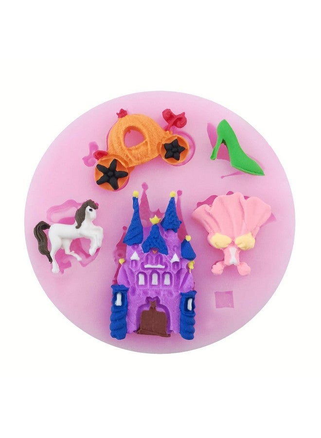 Hengke 2 Pcs Silicone Fondant Mold Children'S Castle Mould Jelly Sugar Chocolate Fondant Silicone Molds For Sugarcraft Candy Cupcake Ice Jewelry Food Grade Silicone Molds Diy Sugar Craft Tools - Image 2
