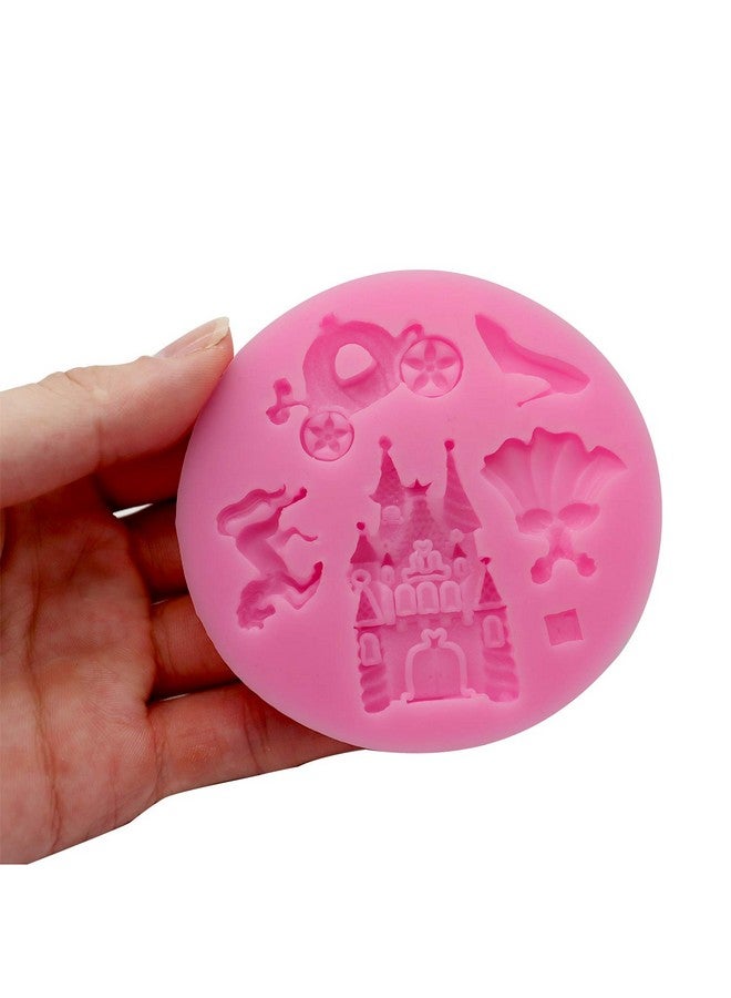 Hengke 2 Pcs Silicone Fondant Mold Children'S Castle Mould Jelly Sugar Chocolate Fondant Silicone Molds For Sugarcraft Candy Cupcake Ice Jewelry Food Grade Silicone Molds Diy Sugar Craft Tools - Image 4