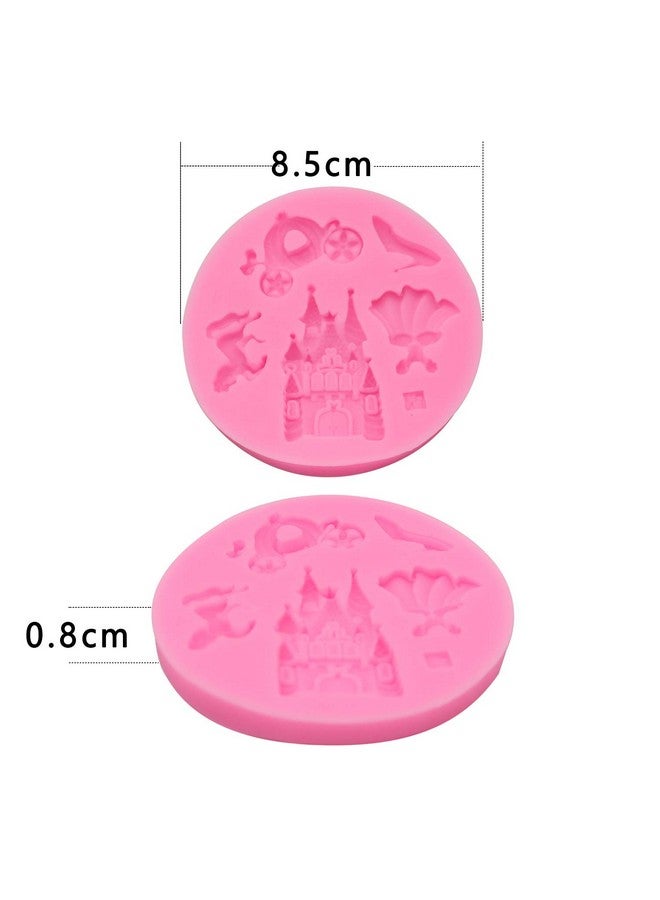 Hengke 2 Pcs Silicone Fondant Mold Children'S Castle Mould Jelly Sugar Chocolate Fondant Silicone Molds For Sugarcraft Candy Cupcake Ice Jewelry Food Grade Silicone Molds Diy Sugar Craft Tools - Image 3