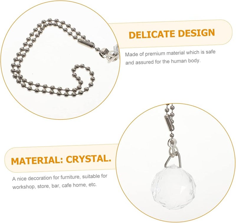 سلسلة سحب مثمنة لتركيبة إضاءة مروحة السقف، قطعتان، تصميم مخرّم، سهلة التركيب - Image 3