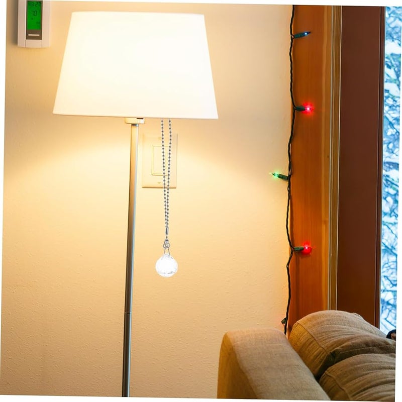 سلسلة سحب مثمنة لتركيبة إضاءة مروحة السقف، قطعتان، تصميم مخرّم، سهلة التركيب - Image 5