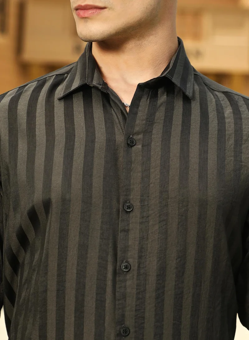كامبوس سوترا Men's Sacramento Green Candy-Striped Shirt