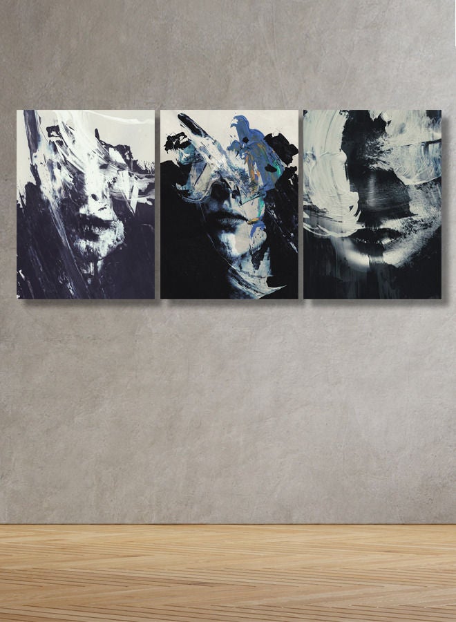 ماركتنا لوحة جدارية فنية لتزين الحائط بتصميم إمرأة ، ثلاث قطع ،مقاس120X60سم - Image 1