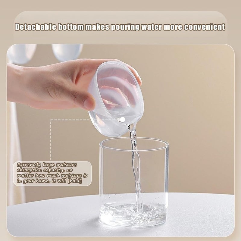 Damp Dry Canister (Flower Moisture) - Protect You from Moisture and Mold Everywhere! Keeps Clothes and Walls Clean.Includes Clear Water Tank for Broth - Generic - Image 2