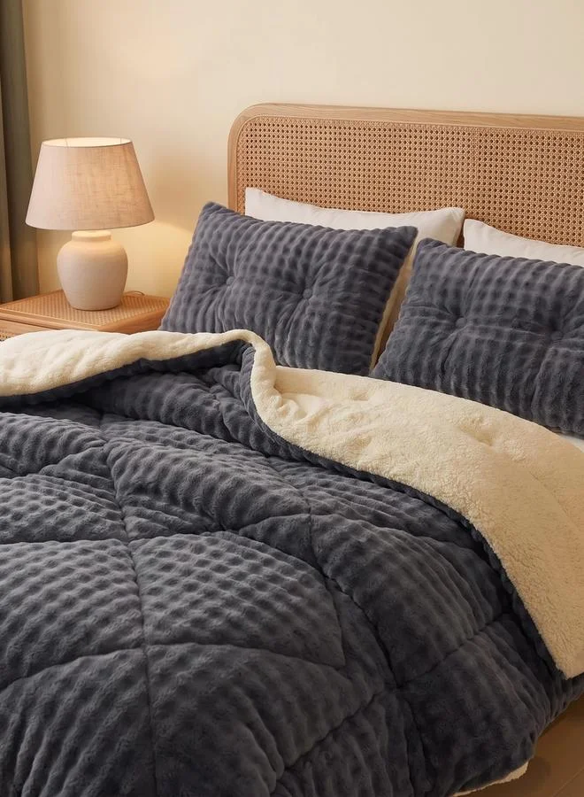 Styli 1-Piece Polyester Quilt Cover Comforter Set - Black, 150X200Cm