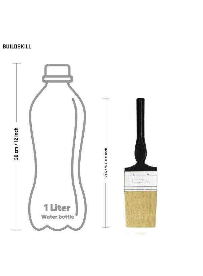 BUILDSKILL 2 Pcs Paint Brush Set | Size 2" | Soft Bristle Paint Brush for Wall | Durable & Thick Paint Brushes Set for Windows & Doors | Smooth Finish | DIY & Professional Use Painting Brushes - Image 2