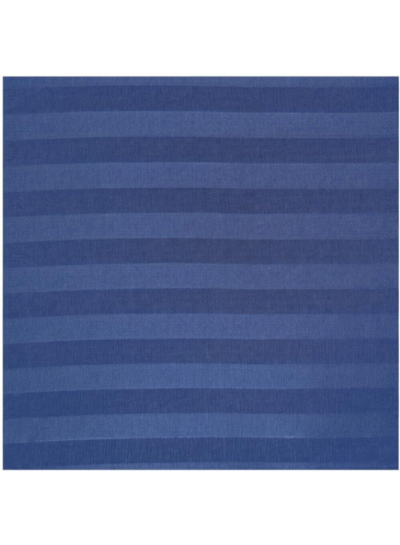 Fabienne King Bed Sheet Set with 2 Pillowcases 50×75cm 100% Microfiber 240×260cm Flat Sheet for King/Double Beds 1cm Stripe Soft Bed Sheet Set for Hotels and Home Navy Blue - Image 2