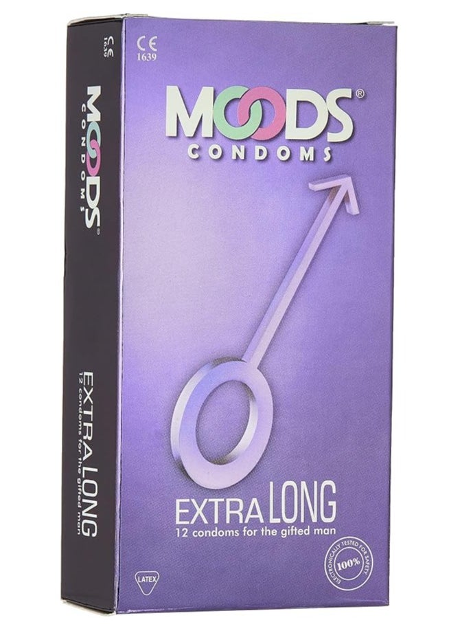 Moods - Extra Long Condoms Pack of 12 - Image 1