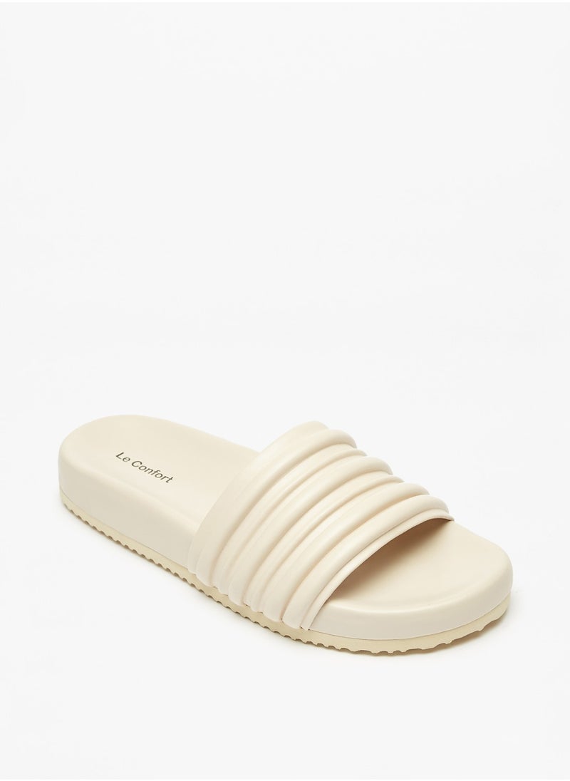 Le Confort - Womens Textured Slip On Slide Sandals - Image 1