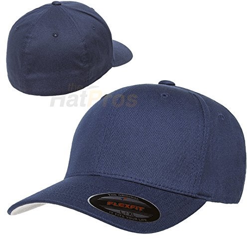 Flexfit Mens Cotton Twill Fitted Baseball Cap, Navy, Large-X-Large US - Image 4